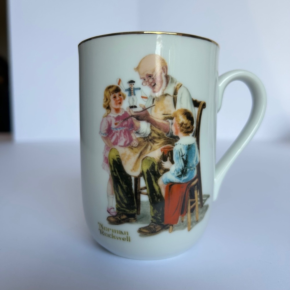 Norman Rockwell The Toymaker Mug 1982 Collectible Coffee Cup